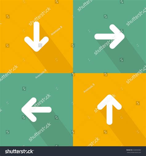 Arrow Icon Set Vector Illustration Stock Vector Royalty Free 202836982 Shutterstock