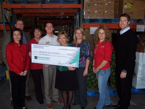 Montgomery County Food Bank receives $10,000 donation from Woodforest ...