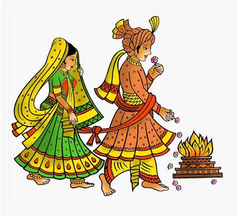 Indian Wedding Hindu Ceremony Clipart Cards Transparent - Wedding ...