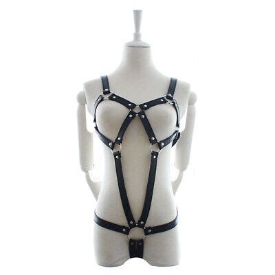 TENUE BONDAGE BDSM SOUTIEN GORGE CUIR LEATHER SEX FETISH SM SEXE ANNEAU