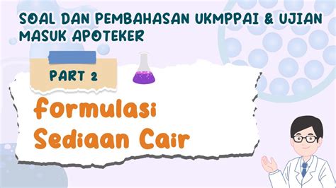 Soal Dan Pembahasan Ukmppai Ujian Masuk Apoteker Materi