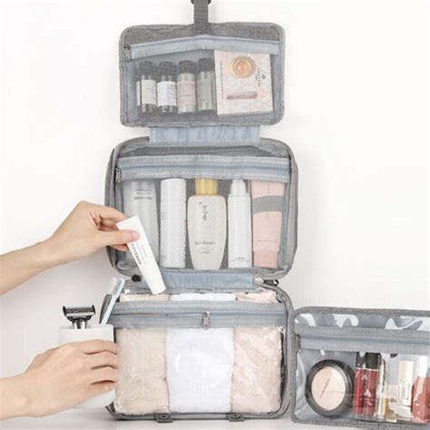 Large Hanging Hook Toiletry Bag Waterproof Travel Makeup Cosmetic ...