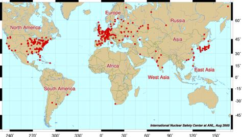 Nuclear Power Plants Map World