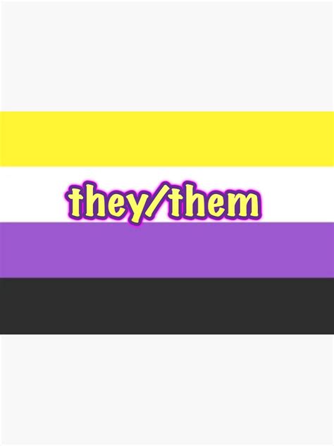 Non Binary They Them Pronouns Sticker For Sale By Everythingnoah