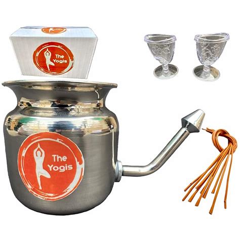 Buy The Yogis Heavy Stainless Steel Jal Neti Pot For Nasal Irrigation Sinus Congestion Yoga