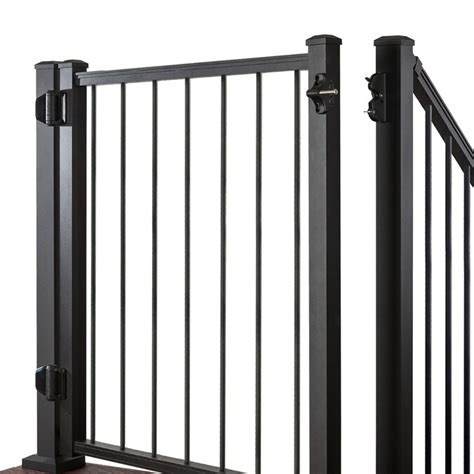 Trex Gates 3 Ft H X 4 Ft W Charcoal Black Aluminum Walk Thru Gate In The Deck Gates Department