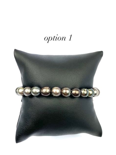 Adjustable Leather Tahitian Pearl Bracelet Tahiti Pearls Tahitian