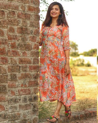 Orange Tropical Button Down Dress By Threeness The Secret Label