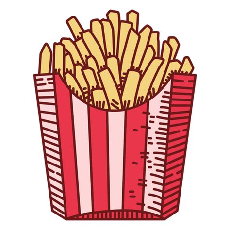 Design Png E Svg De Batatas Fritas De Ilustração De Comida Para Camisetas