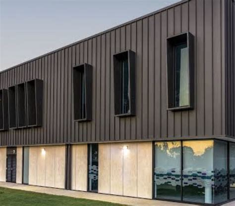 Metal Sheeting Building With Glass Doors