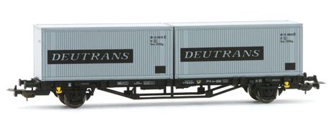 Piko 57747 3 Containertragwagen Deutrans DR Ep IV