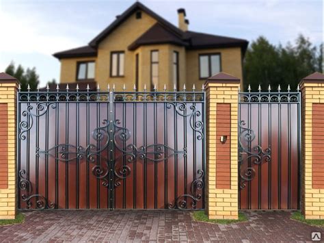 Ворота из профлиста красивые: 95 фото создания распашных вариантов