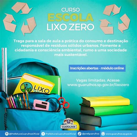 Curso Escola Lixo Zero tem inscrições abertas para a comunidade escolar