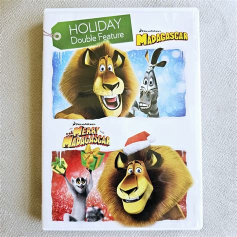 Madagascar Merry Madagascar Holiday Double Feature Dvd Very Good