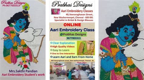 Mrssakthi Pandian Aari Embroidery Students Work Prabhasdesigns