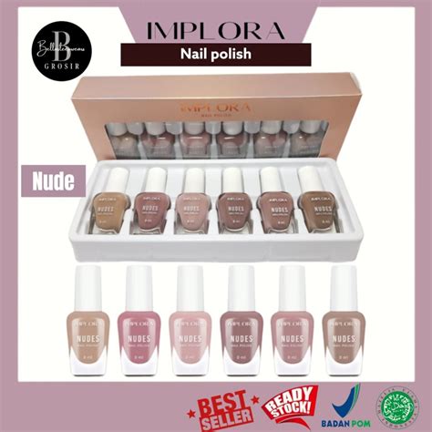 Jual IMPLORA NAIL POLISH NUDE KUTEK CAT PEWARNA KUKU CANTIK BPOM