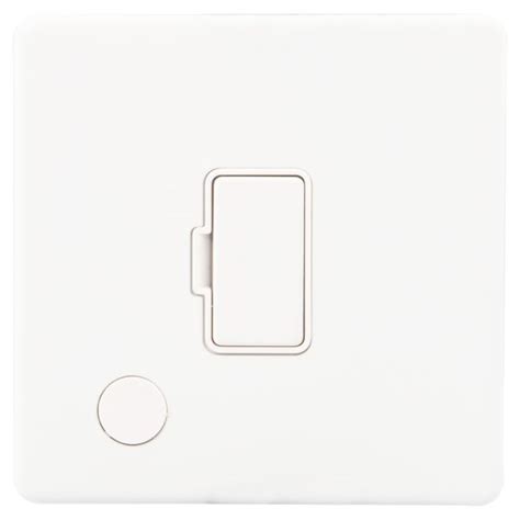 13a Unswitched Fused Spur Flex Outlet White Insert Painted Matt White