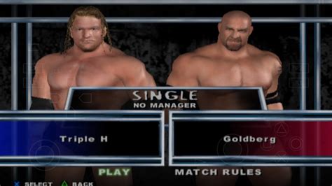 WWE SMACKDOWN PAIN Triple H Vs Goldberg Full Match Ps2 Gameplay YouTube