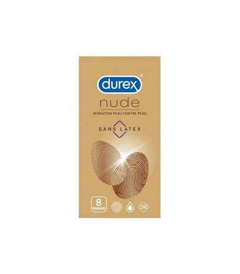 Durex Préservatif Nude Sans Latex Boite de 8 Para Center