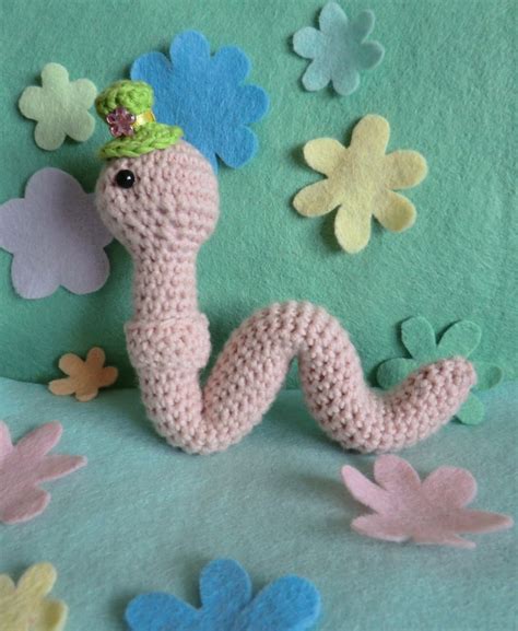 Molly The Worm Amigurumi Crochet Pdf Pattern Etsy