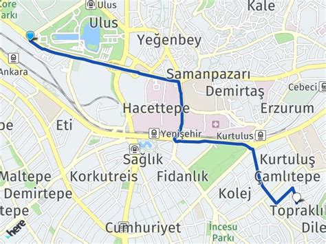 Ankara Tren Gar Toprakl K Ankaya Ankara Aras Ka Km Yol Tarifi