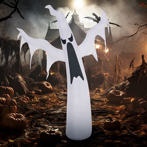 Homcom 6 Halloween Inflatable Ghost Led Lights Outdoor Yard Decorations