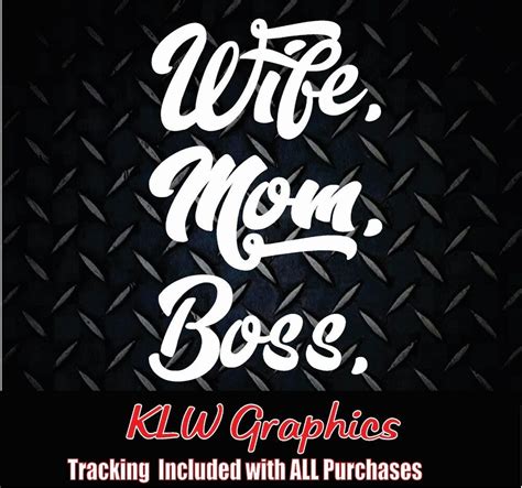 Wife Boss Mom Vinyl Decal Sticker Babe Car Diesel Truck Lady Woman Girl