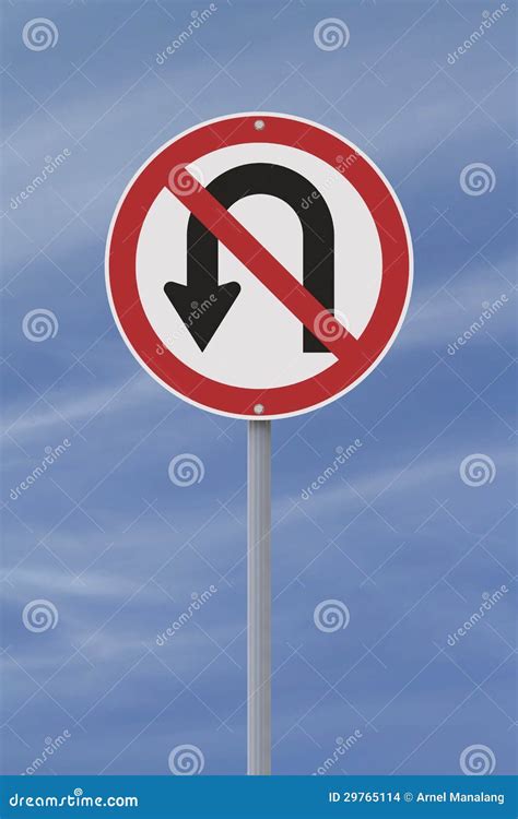 U-Turn Not Allowed Stock Images - Image: 29765114