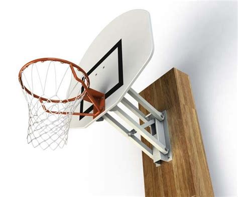 Adjustable Wall-Mounted Basketball Goal - Sports Hall Solutions