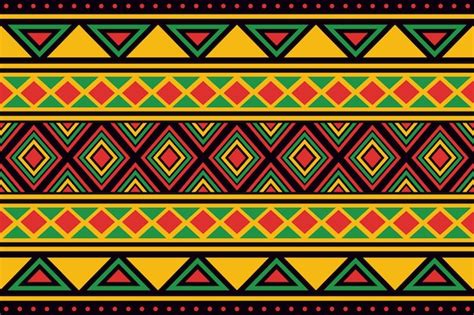 Fundo Tribal Detalhado Cores Da Frica Vetor Premium