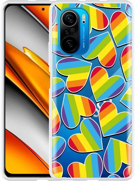 Xiaomi Poco F Hoesje Regenboog Hartjes Designed By Cazy Bol