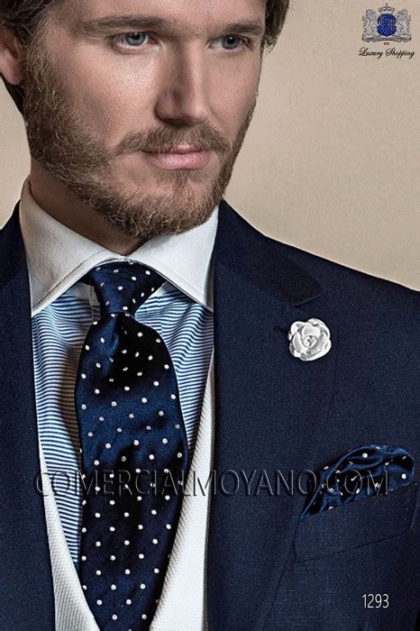 Bespoke Marine Blue Wedding Suit Style 1293 Mario Moreno Moyano