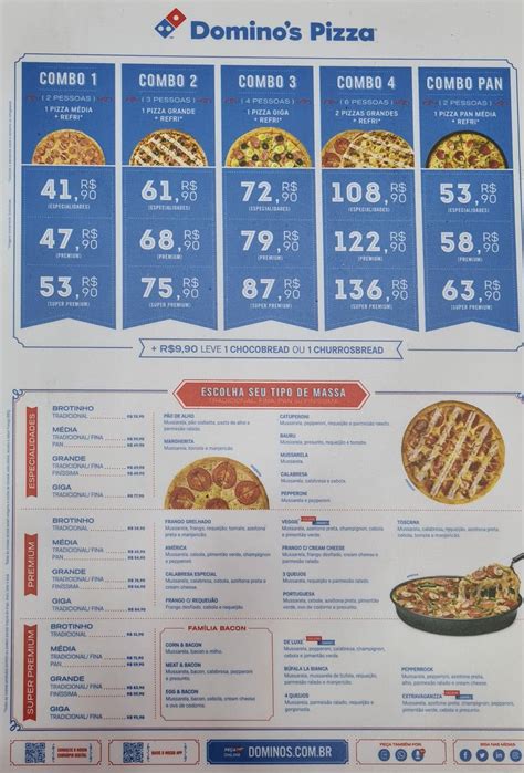 Domino's Pizza Cardápio Preço - Menu em Domino's Pizza restaurante, Londrina, Av. Ayrton Senna da Silva