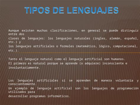 Ppt Tipos Y Lasificacion De Lenguajes De Programacion Dokumen Tips