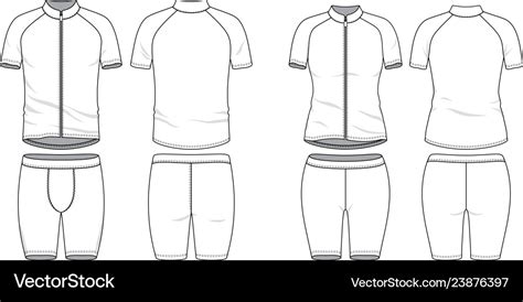 Blank clothing templates Royalty Free Vector Image