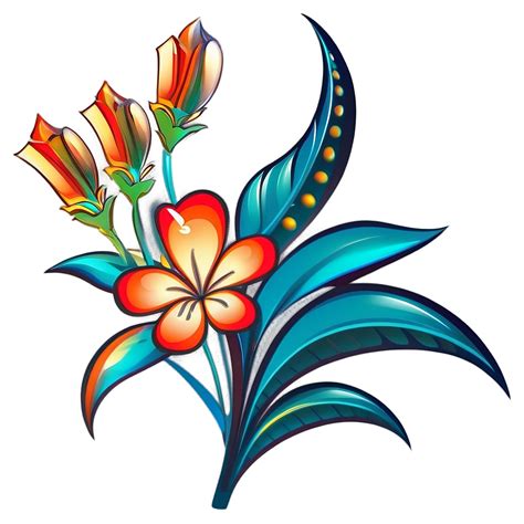 Retro Flower Png Images 100