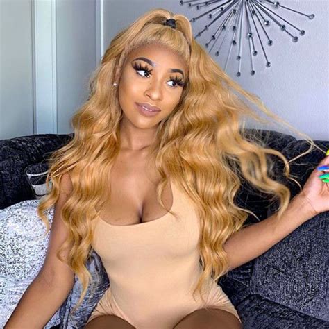 Honey Blonde Body Wave Wig X X Hd Lace Front Wig Human Hair Wig Tinashe Hair