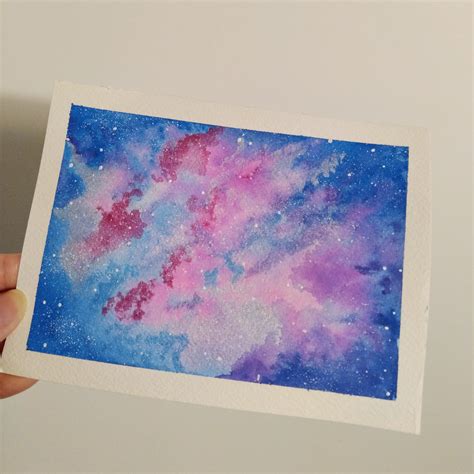 Watercolour galaxy by me :) : r/painting