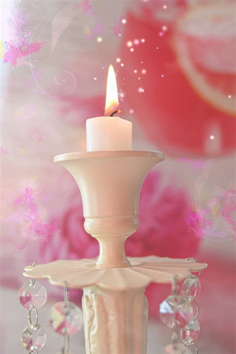 Candle Fire Candlestick Pink White Hd Phone Wallpaper Peakpx