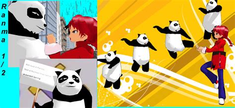 MMD Ranma 1/2 Genma's Panda Form by keemrap on DeviantArt