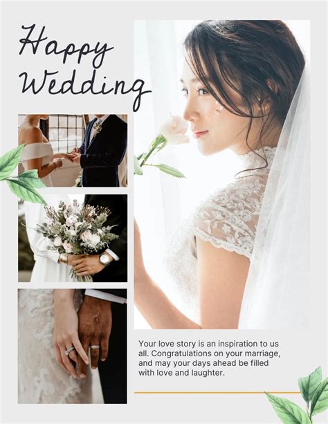 Light Grey Modern Aesthetic Wedding Collages Venngage