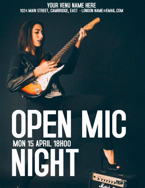 Open Mic Night Template Postermywall