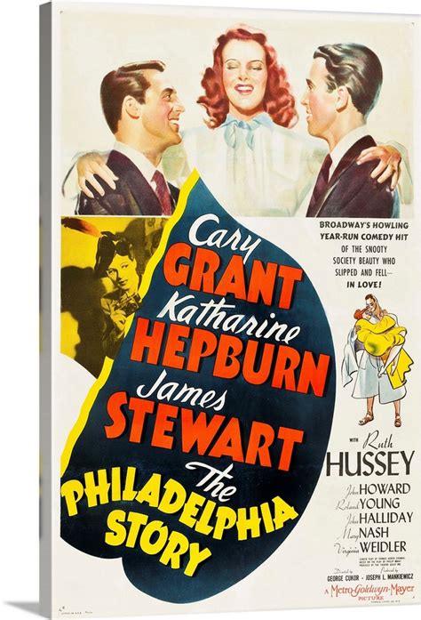 The Philadelphia Story - Vintage Movie Poster Wall Art, Canvas Prints ...