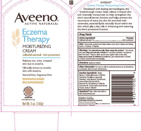 Aveeno Eczema Therapy Moisturizing Cream 73 Oz