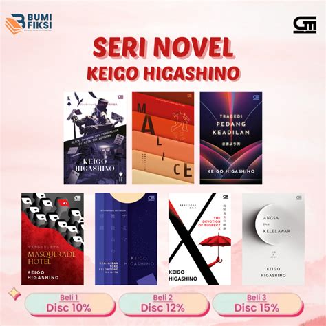 jual seri buku  karya keigo higashino gramedia gratis biaya