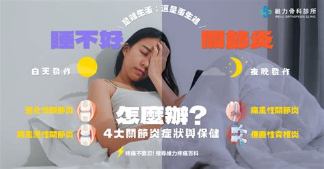 睡不好與關節炎怎麼辦？4大關節炎症狀與保健 維力骨科診所