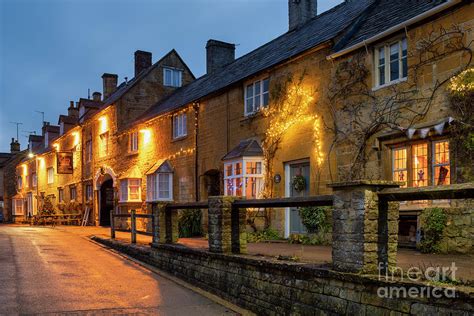 Christmas Lights In Blockley Cotswolds By Tim Gainey