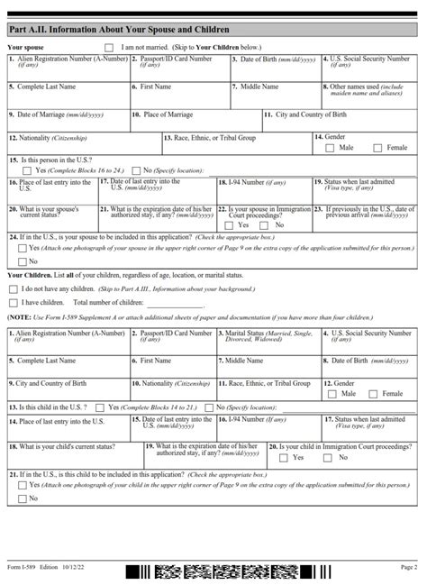 I Form Application For Asylum And For Withholding Of Removal