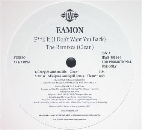 Eamon Fuck It I Don T Want You Back The Remixes Amazon Music