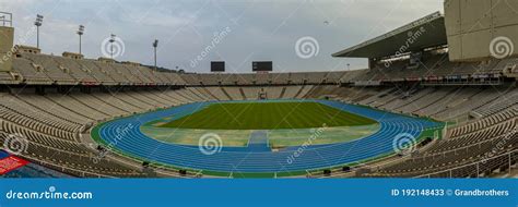 Panorama of Estadi Olimpic Lluis Companys Editorial Stock Photo - Image ...